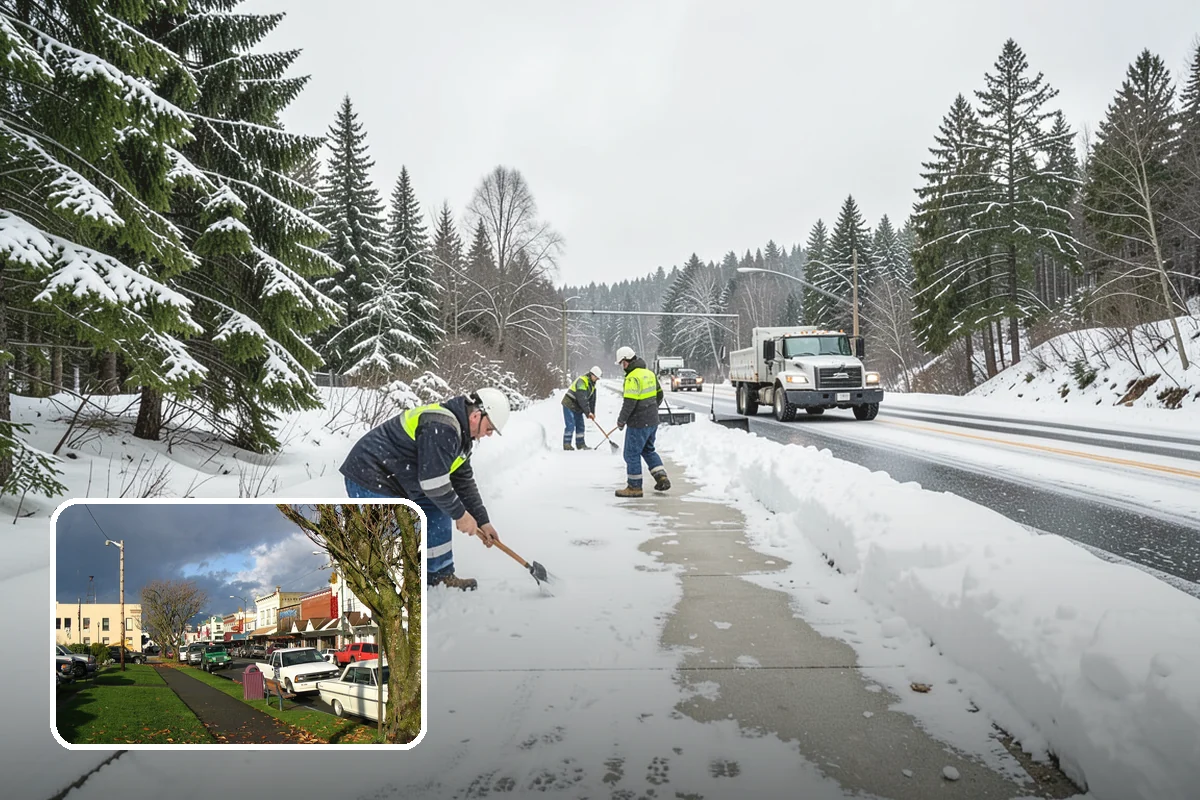 Dumpster Enclosure Clearing in Arlington, Snohomish County, WA - Keeps waste and recycling pickups on schedule through winter weather