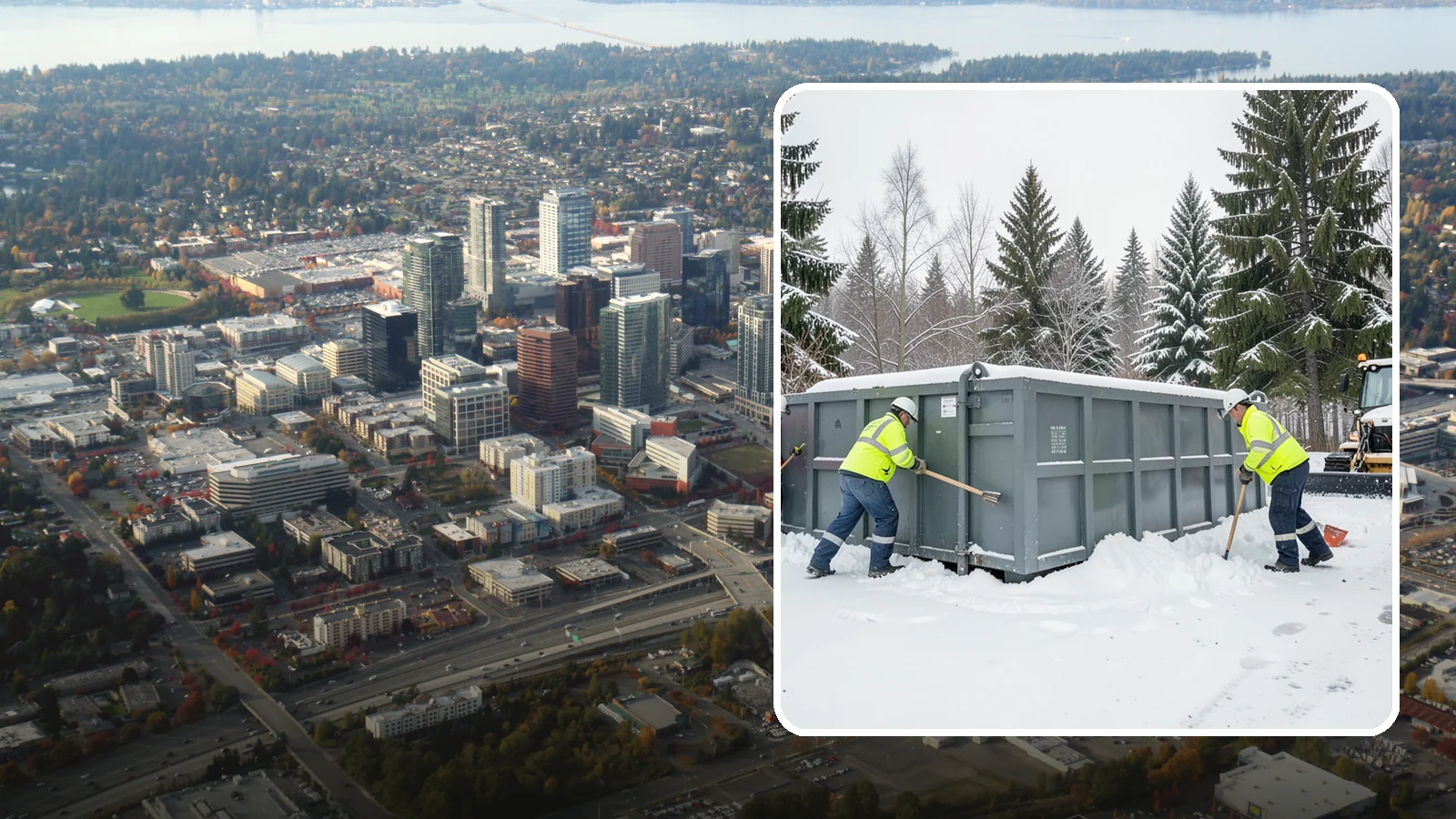 Dumpster Enclosure Clearing in Bellevue, King County, WA - We clear the tight footprint around gated dumpster enclosures so waste haulers and staff can reach bins safely after Western...