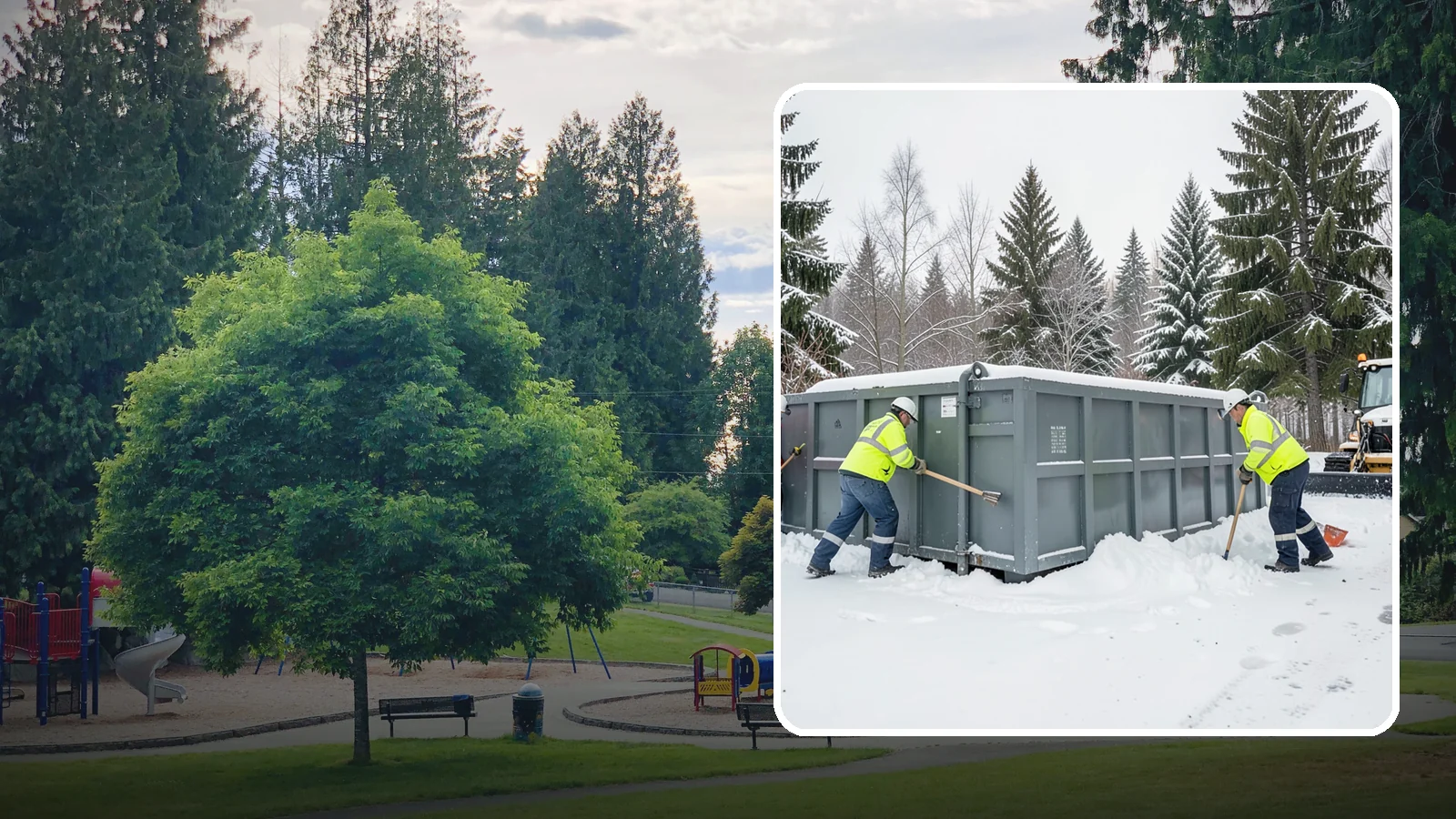 Dumpster Enclosure Clearing in Bonney Lake, Pierce County, WA - We clear the tight footprint around gated dumpster enclosures so waste haulers and staff can reach bins safely after Western...