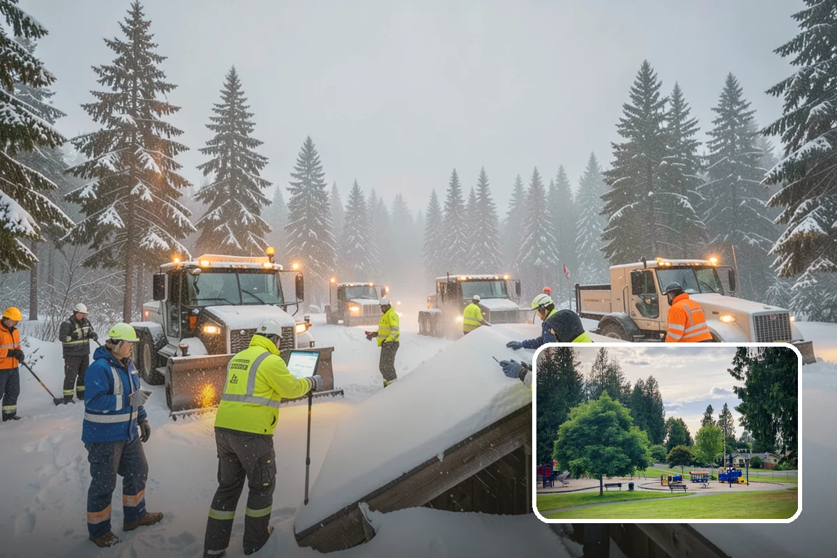 Dumpster Enclosure Clearing in Bonney Lake, Pierce County, WA - Keeps waste and recycling pickups on schedule through winter weather
