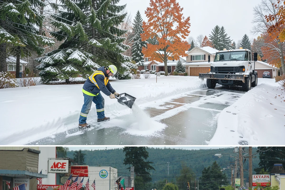 Dumpster Enclosure Clearing in Carnation, King County, WA - Best scheduled the night before or morning of your regular collection day throughout our November-to-March snow season.