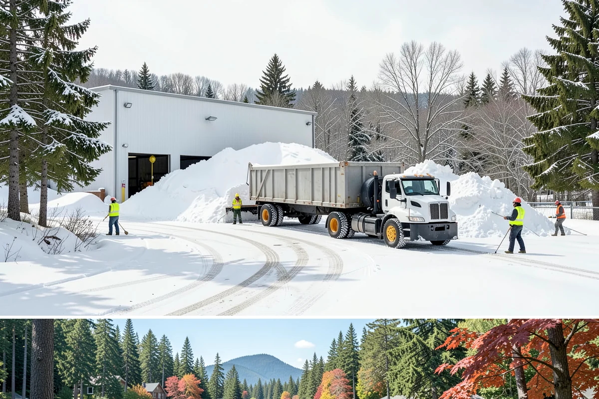 Dumpster Enclosure Clearing in Covington, King County, WA - Best scheduled the night before or morning of your regular collection day throughout our November-to-March snow season.