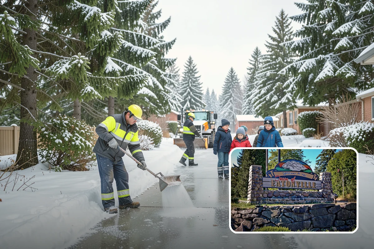 Dumpster Enclosure Clearing in Eatonville, Pierce County, WA - Keeps waste and recycling pickups on schedule through winter weather