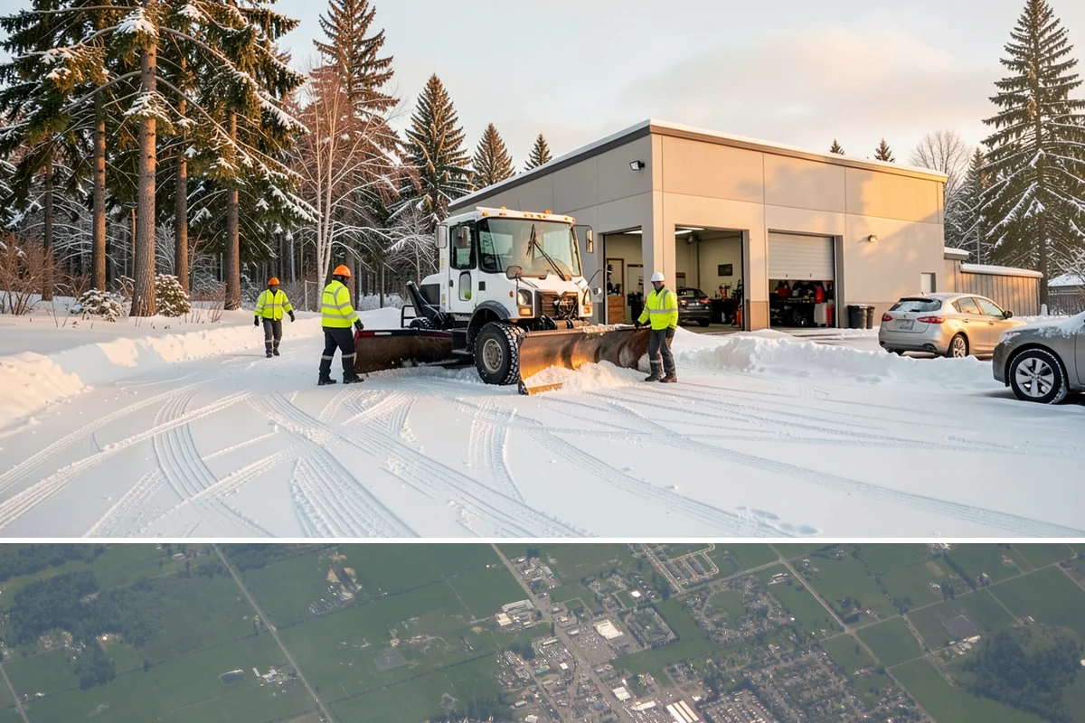 Dumpster Enclosure Clearing in Enumclaw, King County, WA - Best scheduled the night before or morning of your regular collection day throughout our November-to-March snow season.