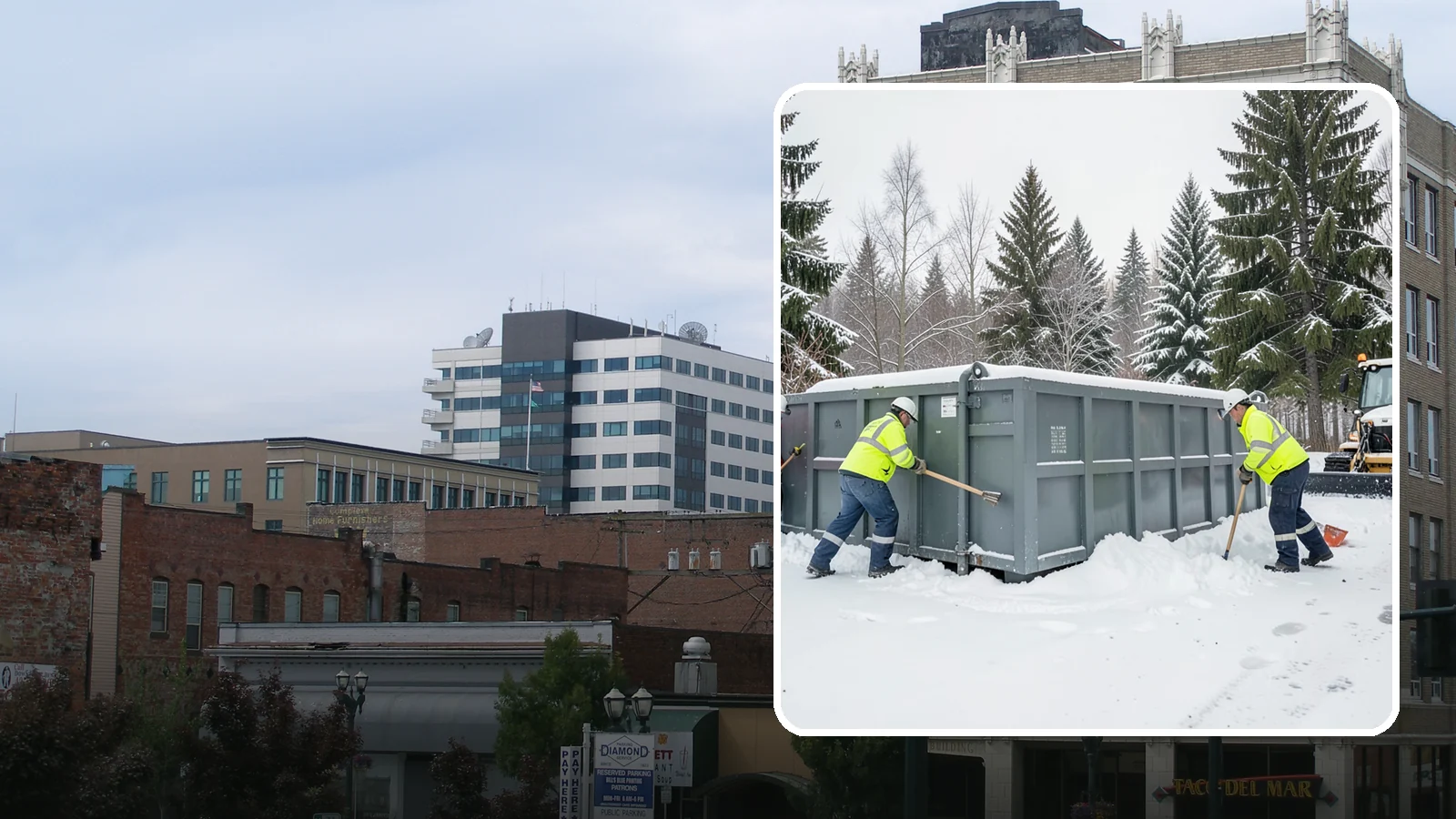 Dumpster Enclosure Clearing in Everett, Snohomish County, WA - We clear the tight footprint around gated dumpster enclosures so waste haulers and staff can reach bins safely after Western...