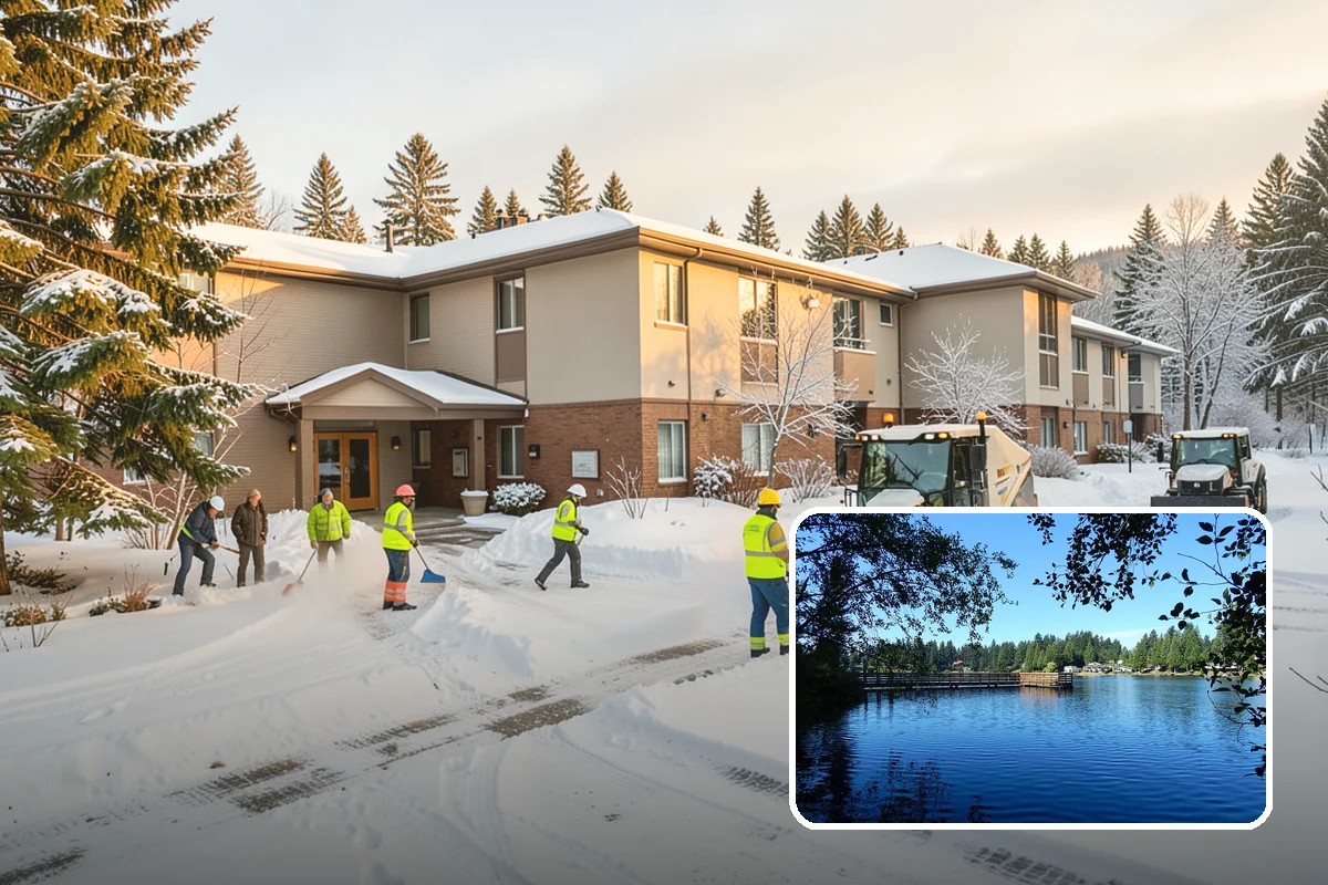 Dumpster Enclosure Clearing in Federal Way, King County, WA - Keeps waste and recycling pickups on schedule through winter weather