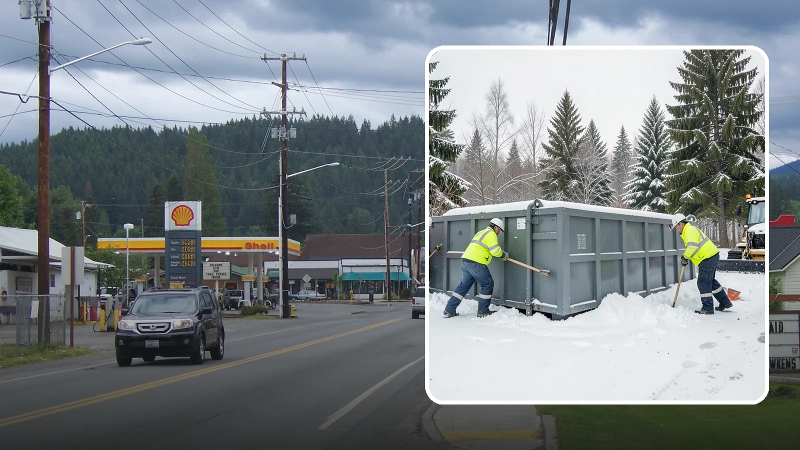Dumpster Enclosure Clearing in Granite Falls, Snohomish County, WA - We clear the tight footprint around gated dumpster enclosures so waste haulers and staff can reach bins safely after Western...