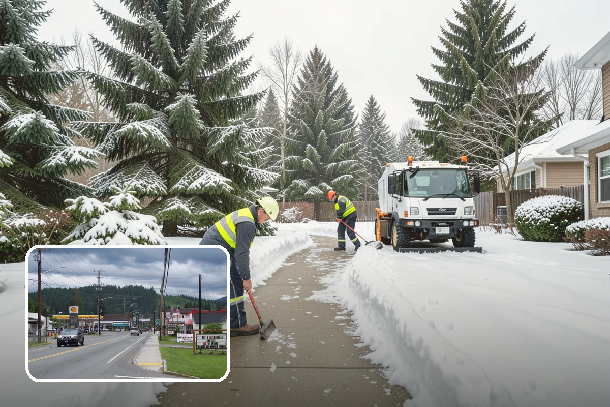 Dumpster Enclosure Clearing in Granite Falls, Snohomish County, WA - Keeps waste and recycling pickups on schedule through winter weather
