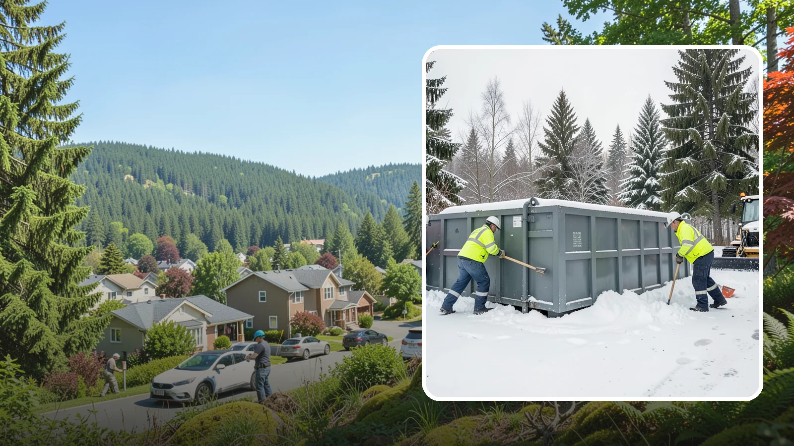 Dumpster Enclosure Clearing in Index, Snohomish County, WA - We clear the tight footprint around gated dumpster enclosures so waste haulers and staff can reach bins safely after Western...