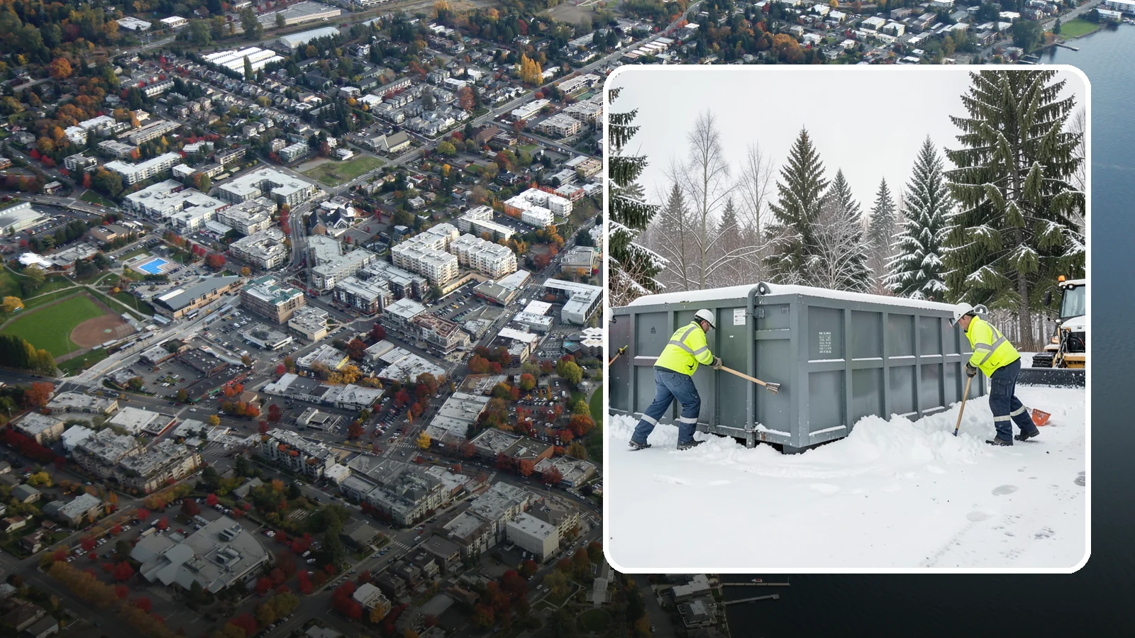 Dumpster Enclosure Clearing in Kirkland, King County, WA - We clear the tight footprint around gated dumpster enclosures so waste haulers and staff can reach bins safely after Western...
