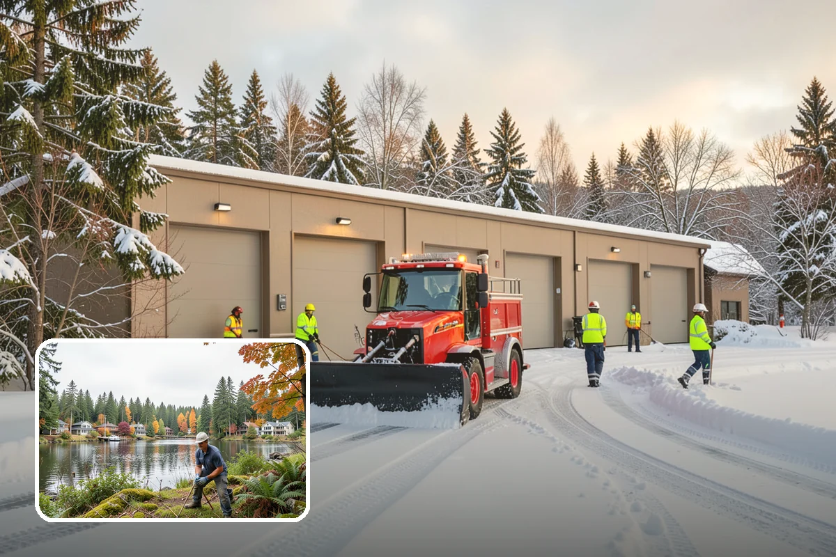 Dumpster Enclosure Clearing in La Conner, Skagit County, WA - Keeps waste and recycling pickups on schedule through winter weather