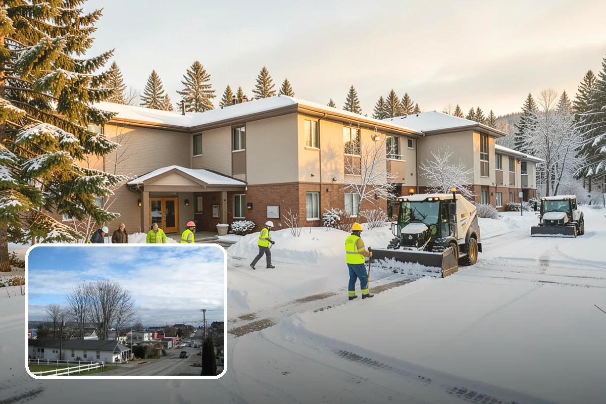 Dumpster Enclosure Clearing in Langley, Island County, WA - Keeps waste and recycling pickups on schedule through winter weather