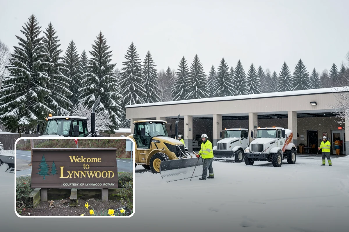 Dumpster Enclosure Clearing in Lynnwood, Snohomish County, WA - Keeps waste and recycling pickups on schedule through winter weather