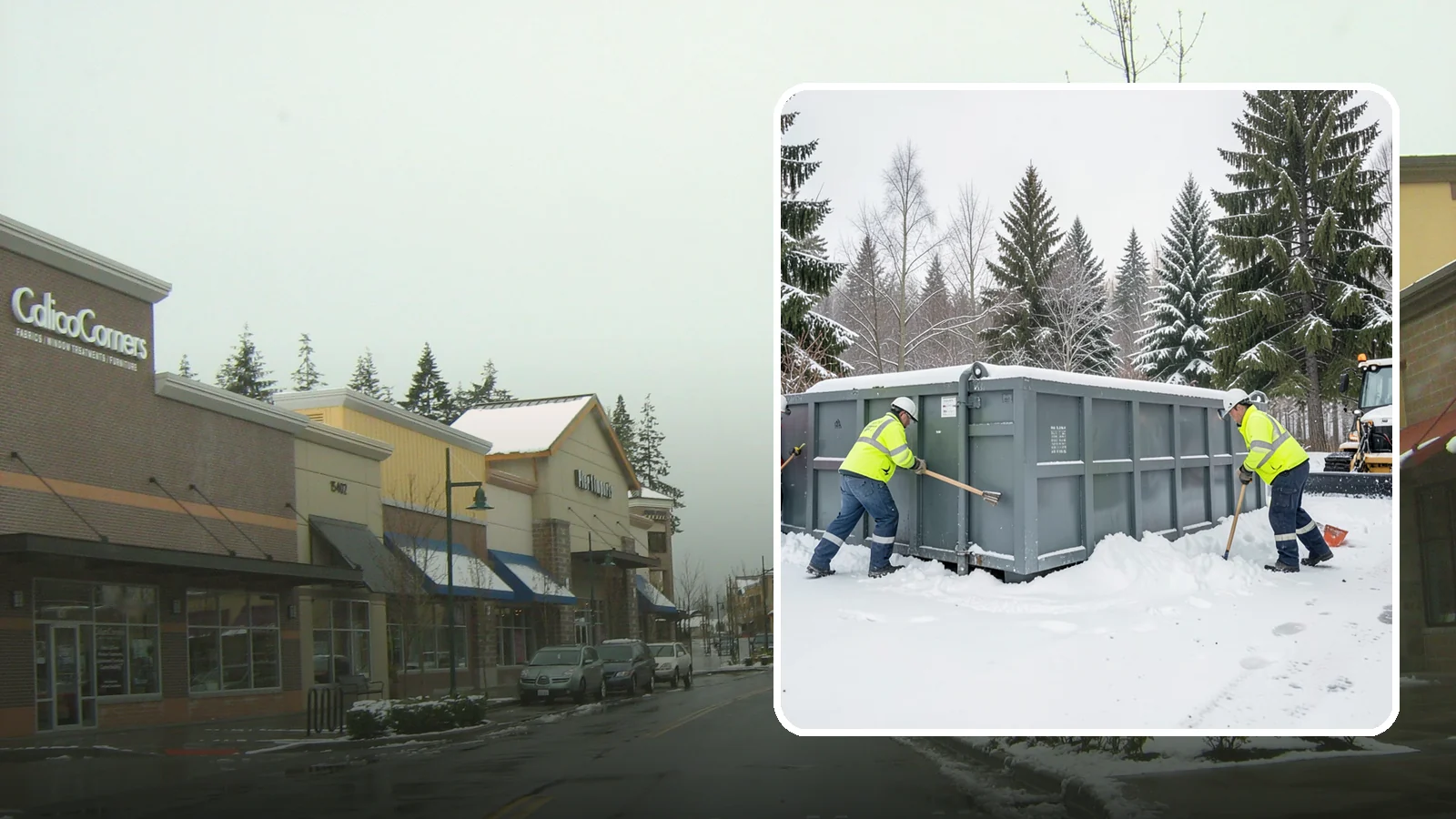 Dumpster Enclosure Clearing in Mill Creek, Snohomish County, WA - We clear the tight footprint around gated dumpster enclosures so waste haulers and staff can reach bins safely after Western...