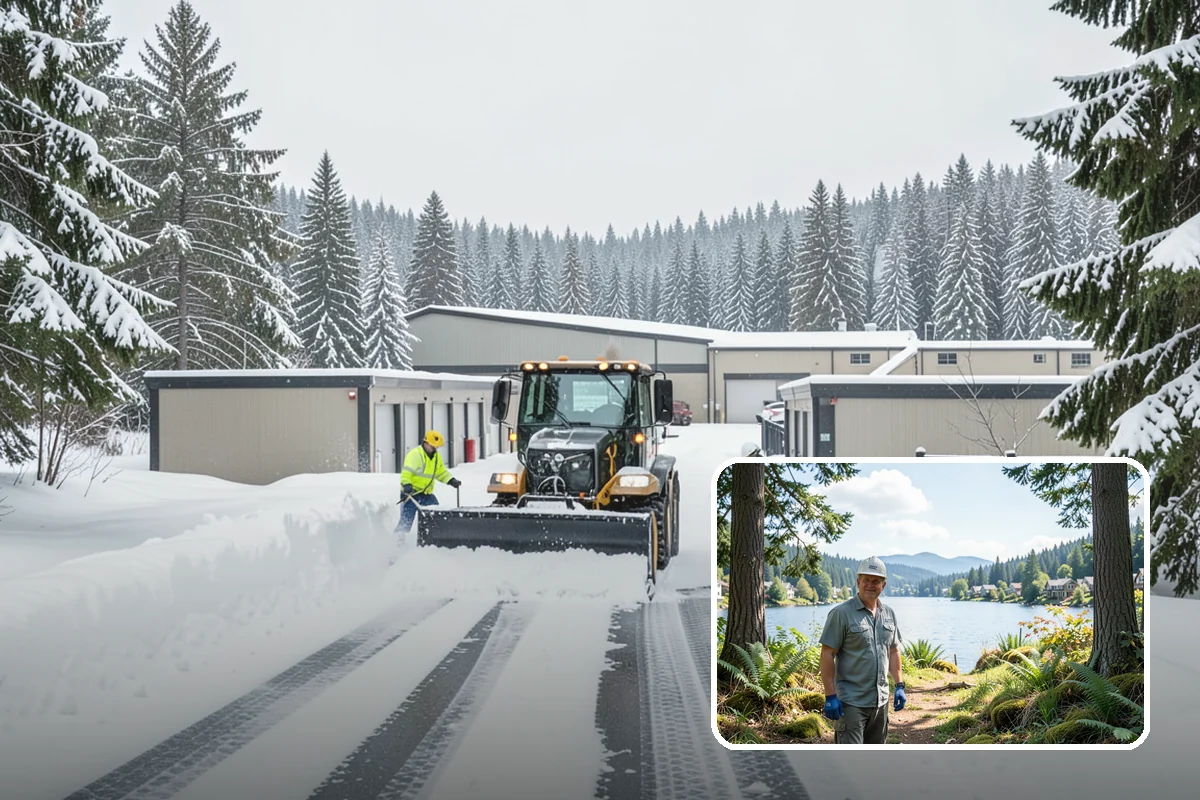 Dumpster Enclosure Clearing in Milton, King County, WA - Keeps waste and recycling pickups on schedule through winter weather