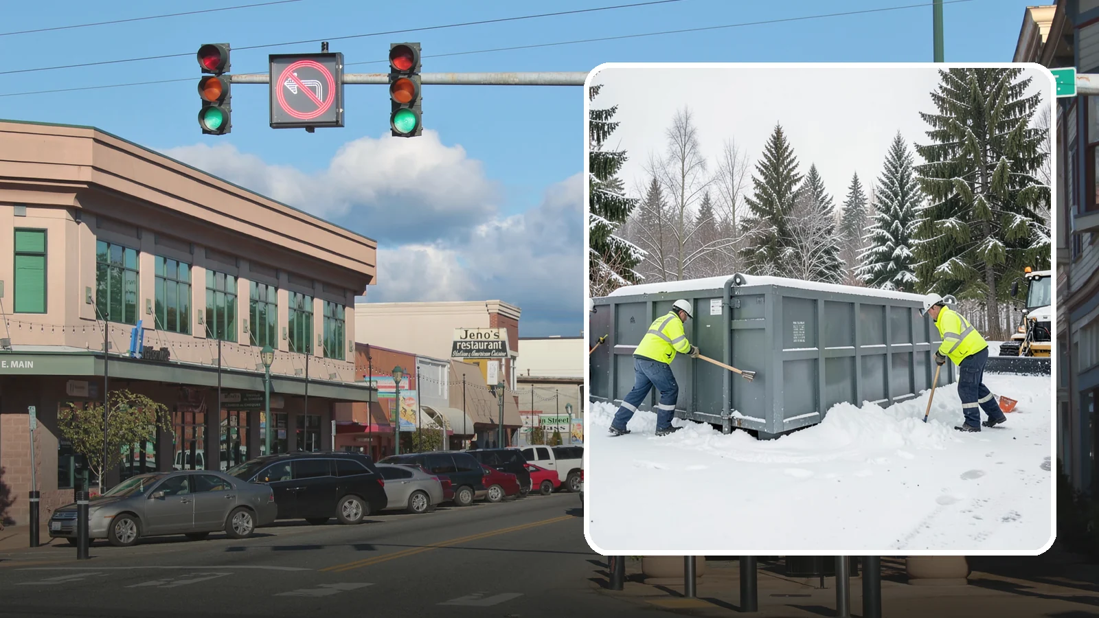 Dumpster Enclosure Clearing in Monroe, Snohomish County, WA - We clear the tight footprint around gated dumpster enclosures so waste haulers and staff can reach bins safely after Western...
