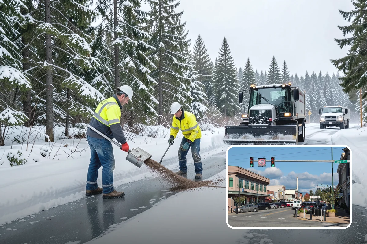 Dumpster Enclosure Clearing in Monroe, Snohomish County, WA - Keeps waste and recycling pickups on schedule through winter weather