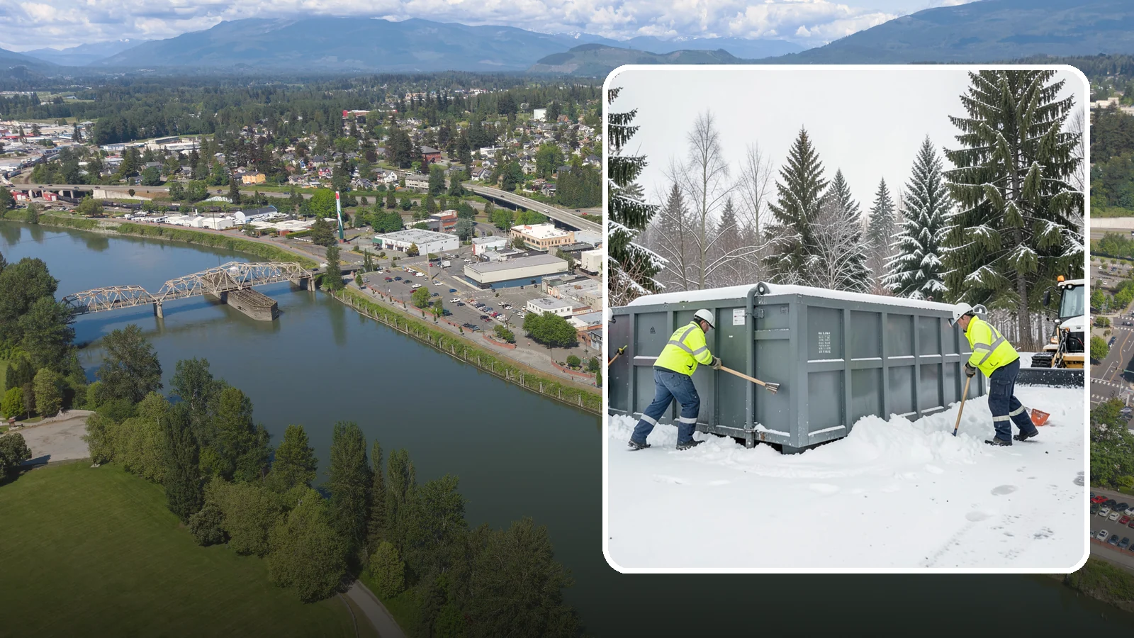 Dumpster Enclosure Clearing in Mount Vernon, Skagit County, WA - We clear the tight footprint around gated dumpster enclosures so waste haulers and staff can reach bins safely after Western...