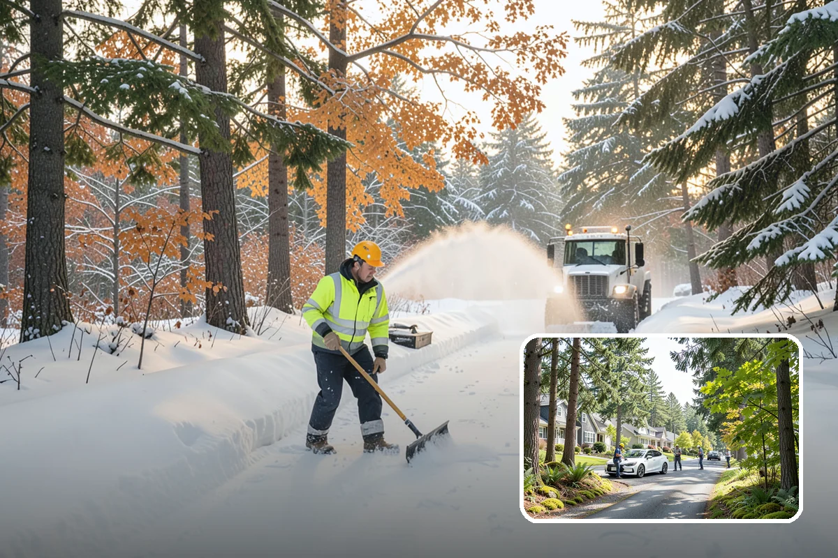 Dumpster Enclosure Clearing in Normandy Park, King County, WA - Keeps waste and recycling pickups on schedule through winter weather