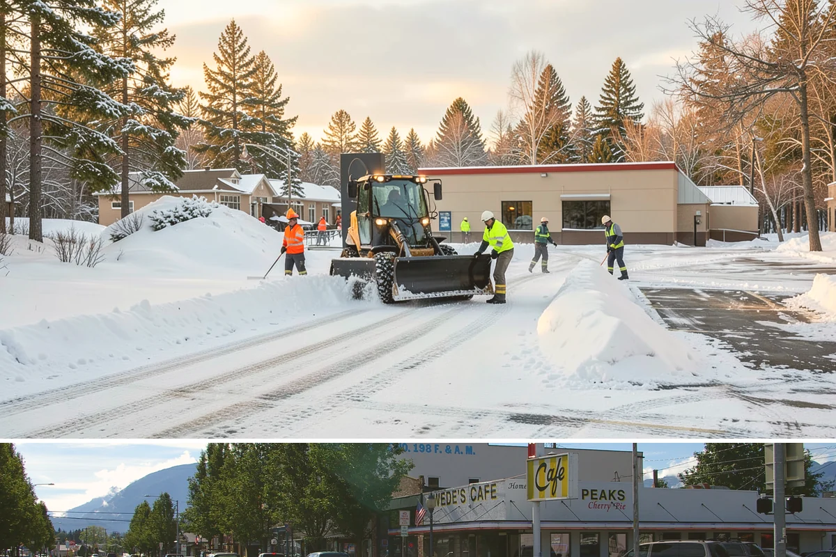 Dumpster Enclosure Clearing in North Bend, King County, WA - Best scheduled the night before or morning of your regular collection day throughout our November-to-March snow season.