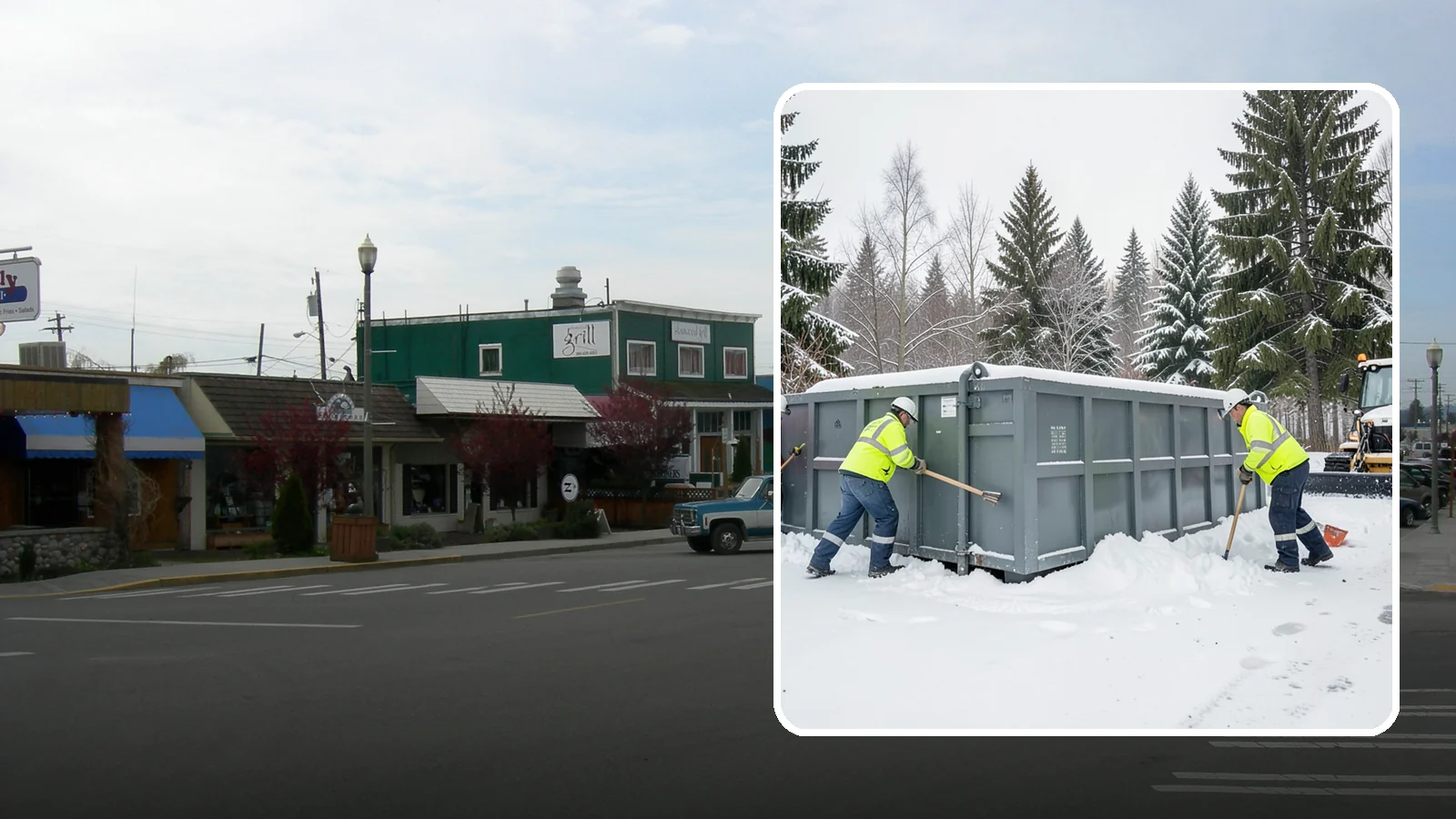 Dumpster Enclosure Clearing in Stanwood, Snohomish County, WA - We clear the tight footprint around gated dumpster enclosures so waste haulers and staff can reach bins safely after Western...