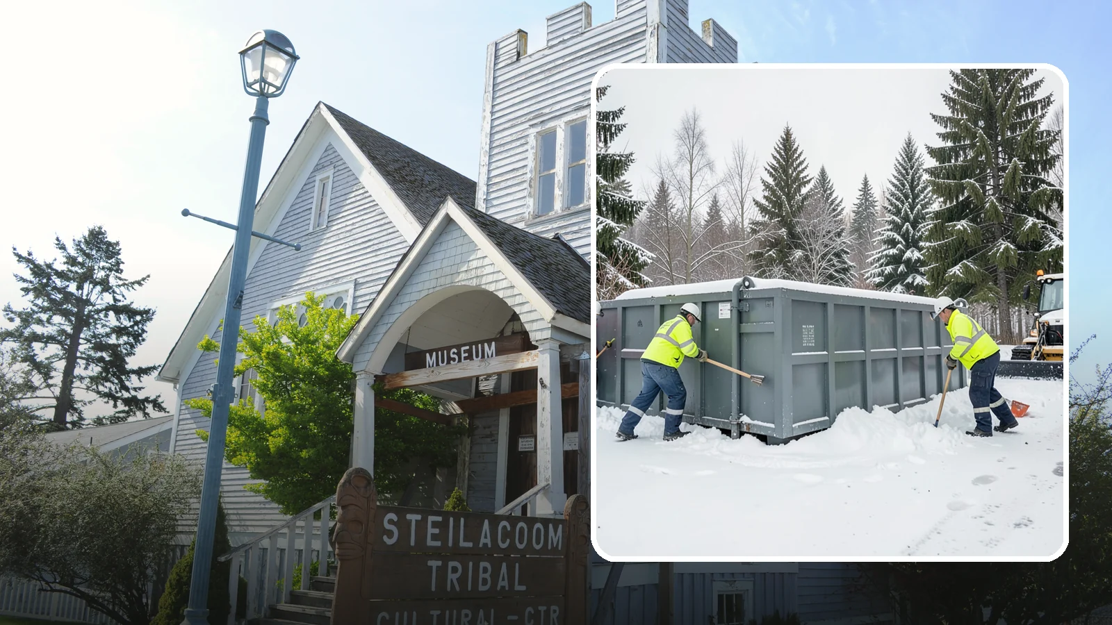 Dumpster Enclosure Clearing in Steilacoom, Pierce County, WA - We clear the tight footprint around gated dumpster enclosures so waste haulers and staff can reach bins safely after Western...