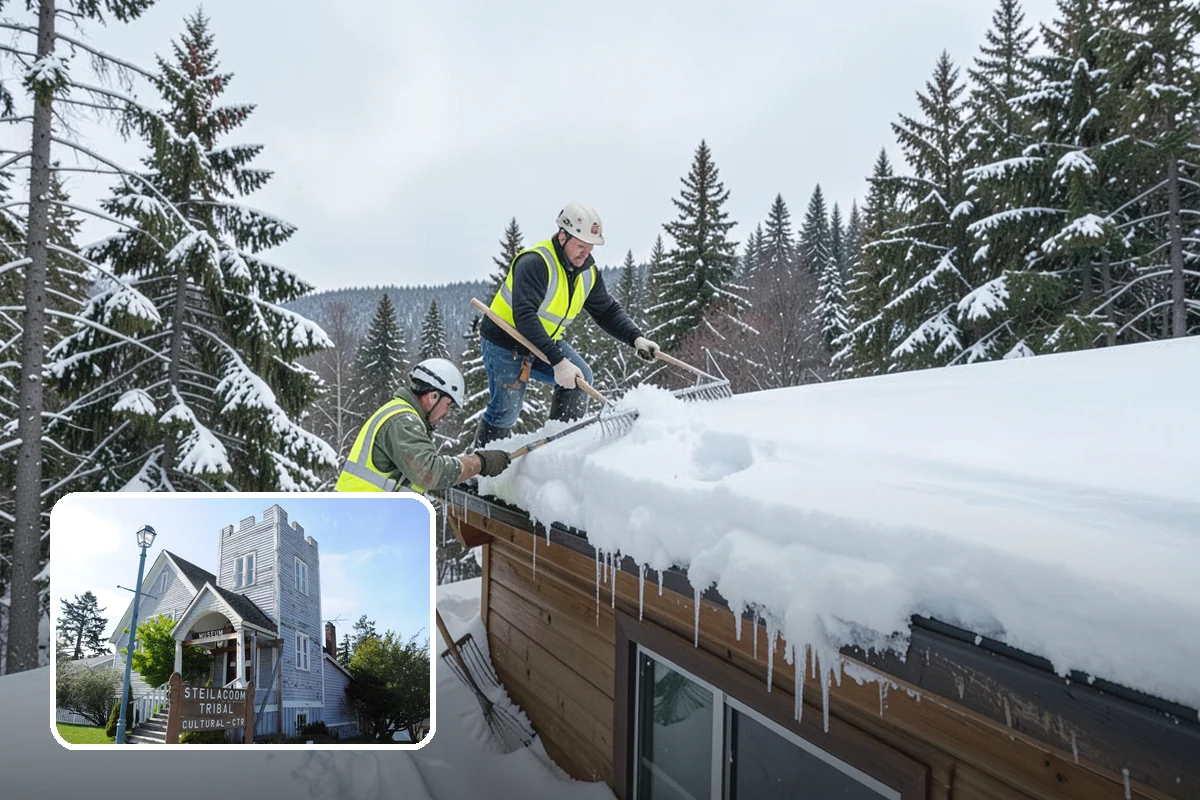 Dumpster Enclosure Clearing in Steilacoom, Pierce County, WA - Keeps waste and recycling pickups on schedule through winter weather