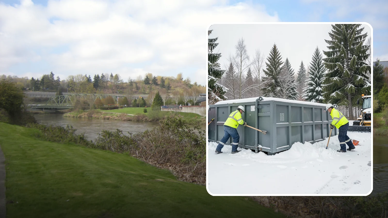 Dumpster Enclosure Clearing in Tukwila, King County, WA - We clear the tight footprint around gated dumpster enclosures so waste haulers and staff can reach bins safely after Western...