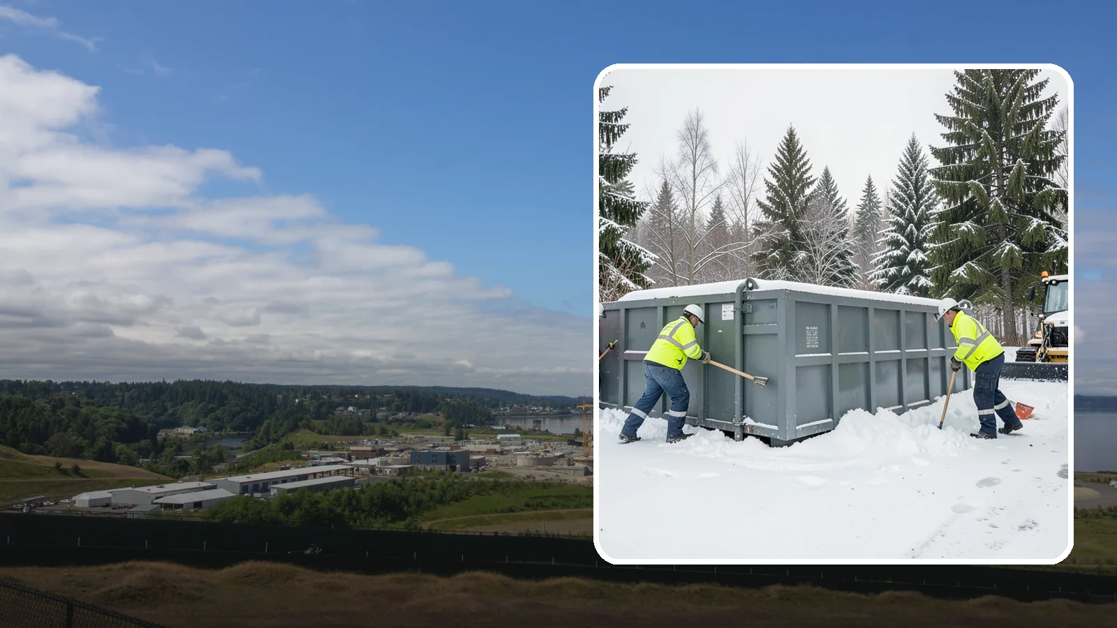 Dumpster Enclosure Clearing in University Place, Pierce County, WA - We clear the tight footprint around gated dumpster enclosures so waste haulers and staff can reach bins safely after Western...