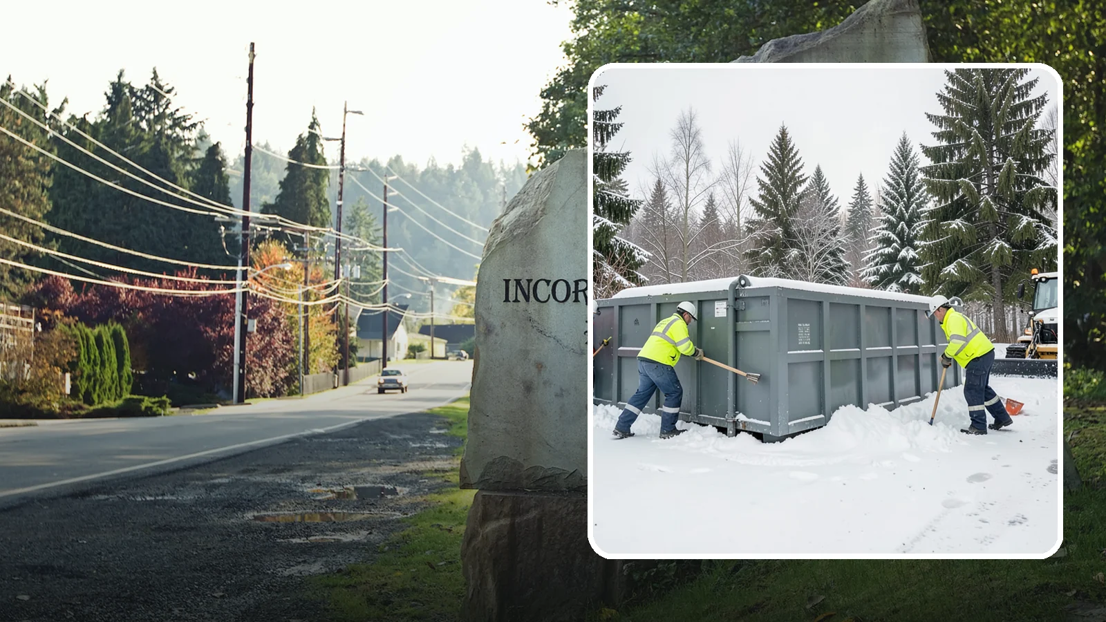 Dumpster Enclosure Clearing in Wilkeson, Pierce County, WA - We clear the tight footprint around gated dumpster enclosures so waste haulers and staff can reach bins safely after Western...