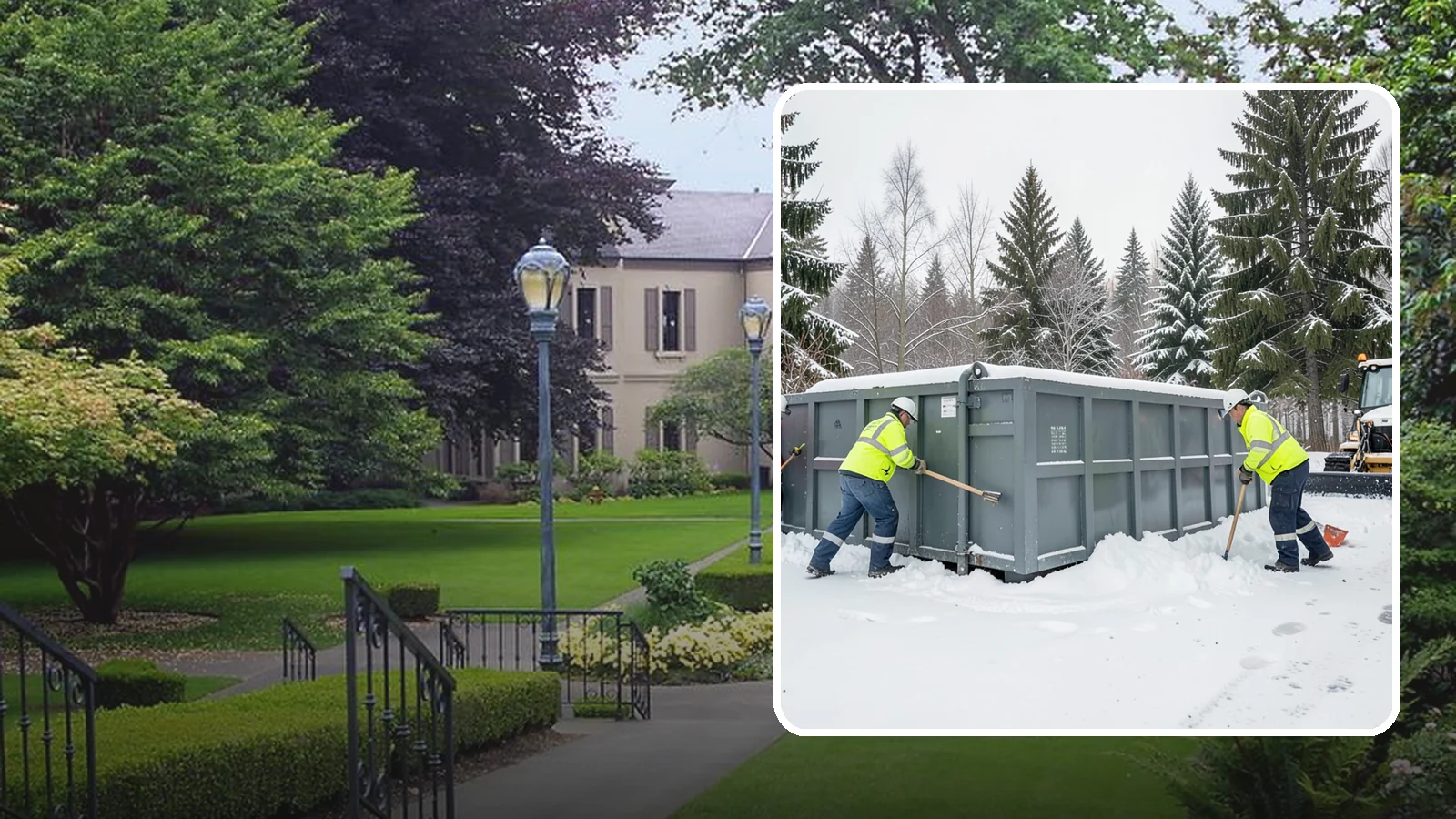 Dumpster Enclosure Clearing in Woodinville, King County, WA - We clear the tight footprint around gated dumpster enclosures so waste haulers and staff can reach bins safely after Western...
