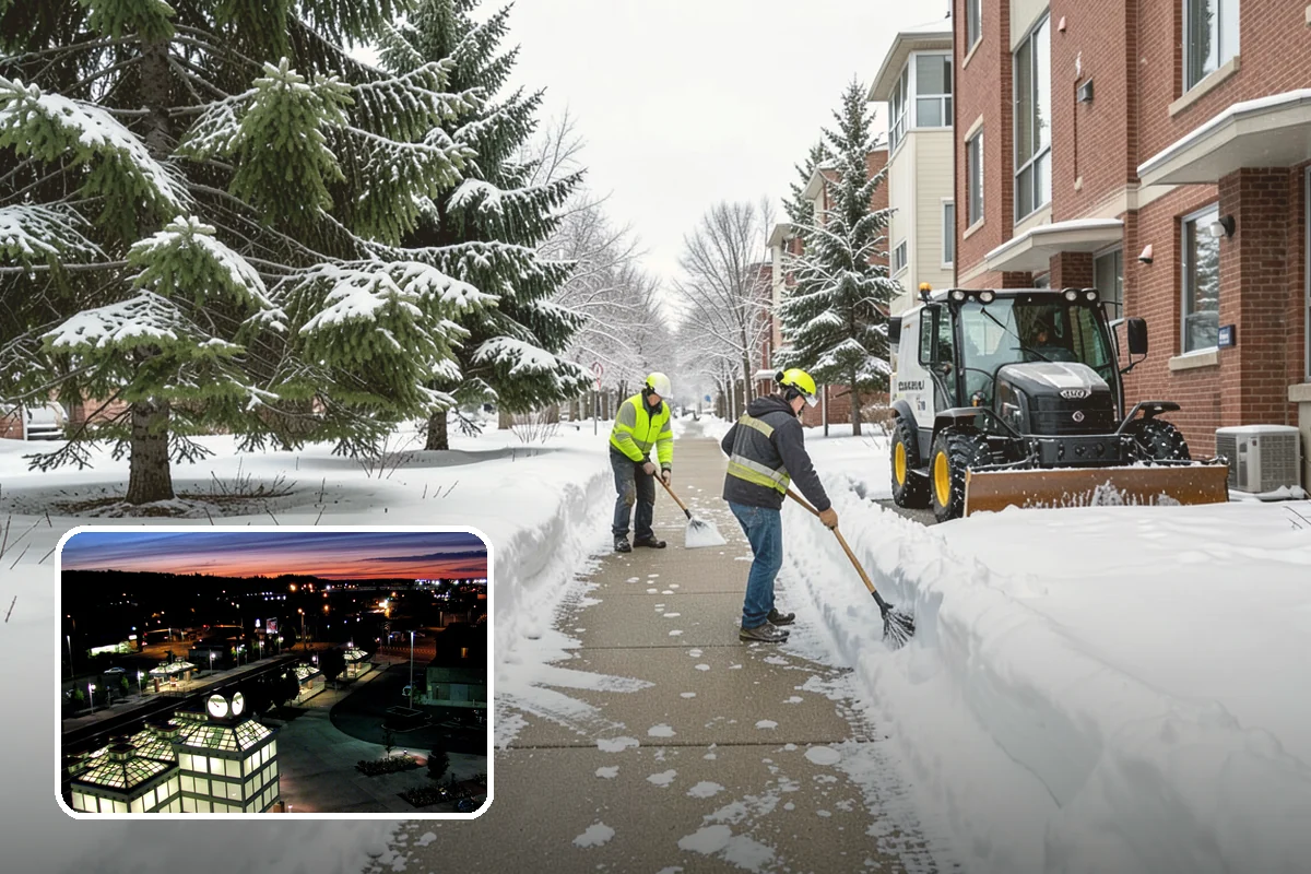 Duplex Snow Removal in Auburn, King County, WA - Balanced clearing for both units