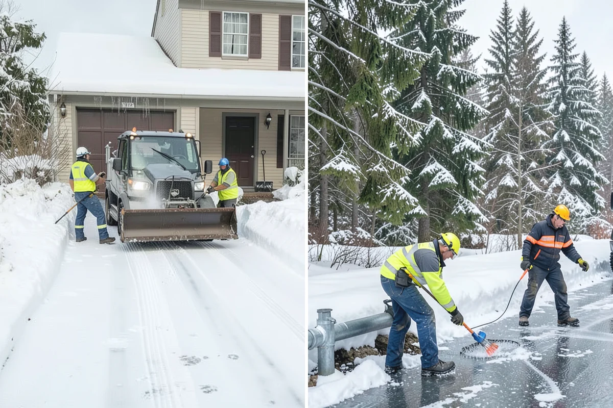 Duplex Snow Removal in Auburn, King County, WA - Confirm shared and separate areas for each side