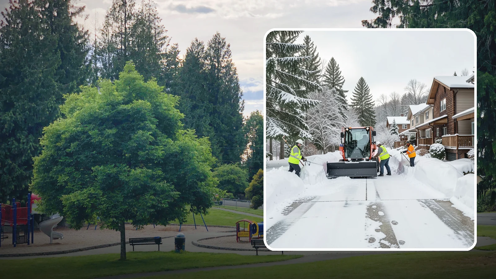 Duplex Snow Removal in Bonney Lake, Pierce County, WA - We clear both sides of duplex properties, keeping shared drives and separate entries safe for all occupants.
