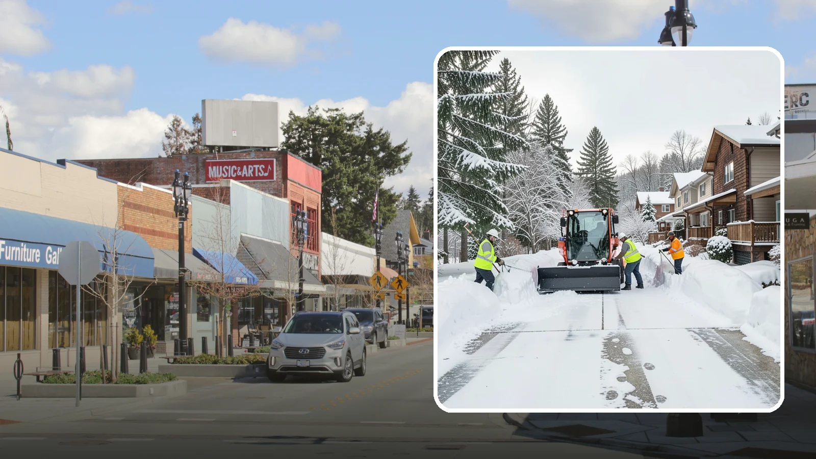 Duplex Snow Removal in Bothell, King County, WA - We clear both sides of duplex properties, keeping shared drives and separate entries safe for all occupants.