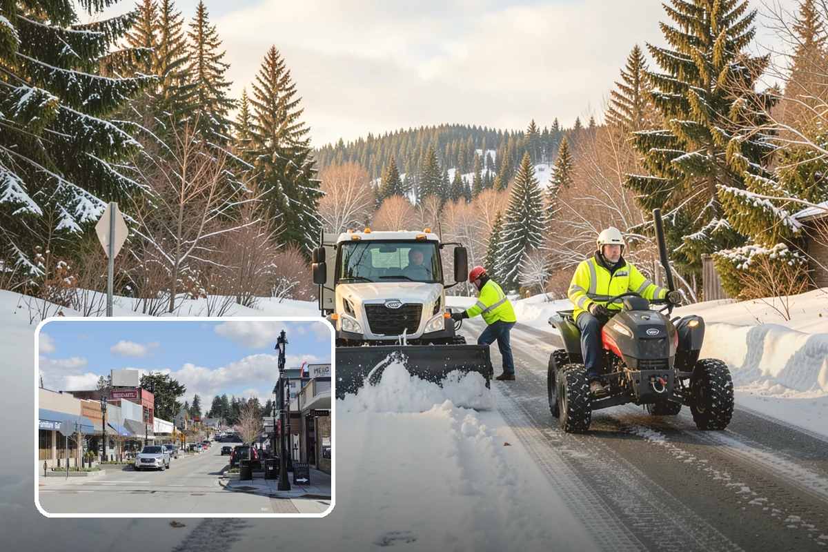 Duplex Snow Removal in Bothell, King County, WA - Balanced clearing for both units