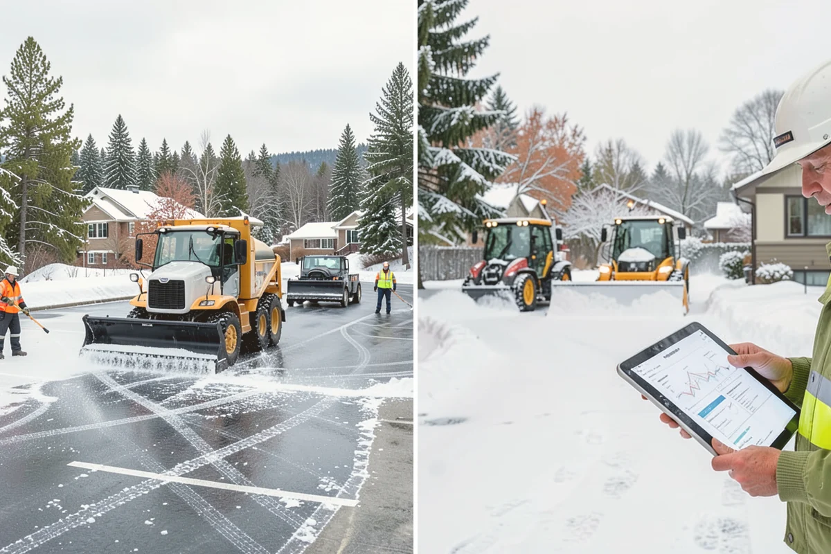Duplex Snow Removal in Bothell, King County, WA - Confirm shared and separate areas for each side