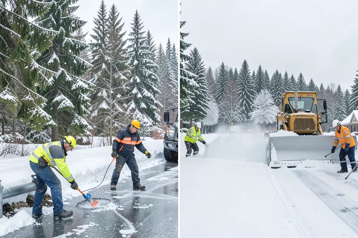 Duplex Snow Removal in Buckley, Pierce County, WA - Confirm shared and separate areas for each side