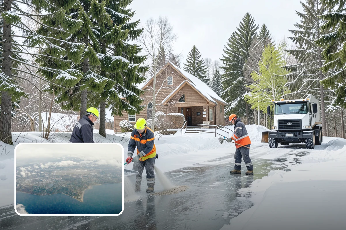 Duplex Snow Removal in Burien, King County, WA - Balanced clearing for both units