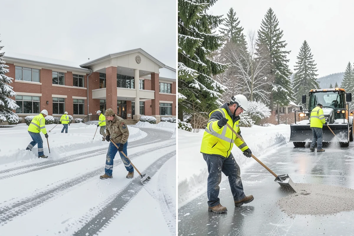 Duplex Snow Removal in Burlington, Skagit County, WA - Confirm shared and separate areas for each side