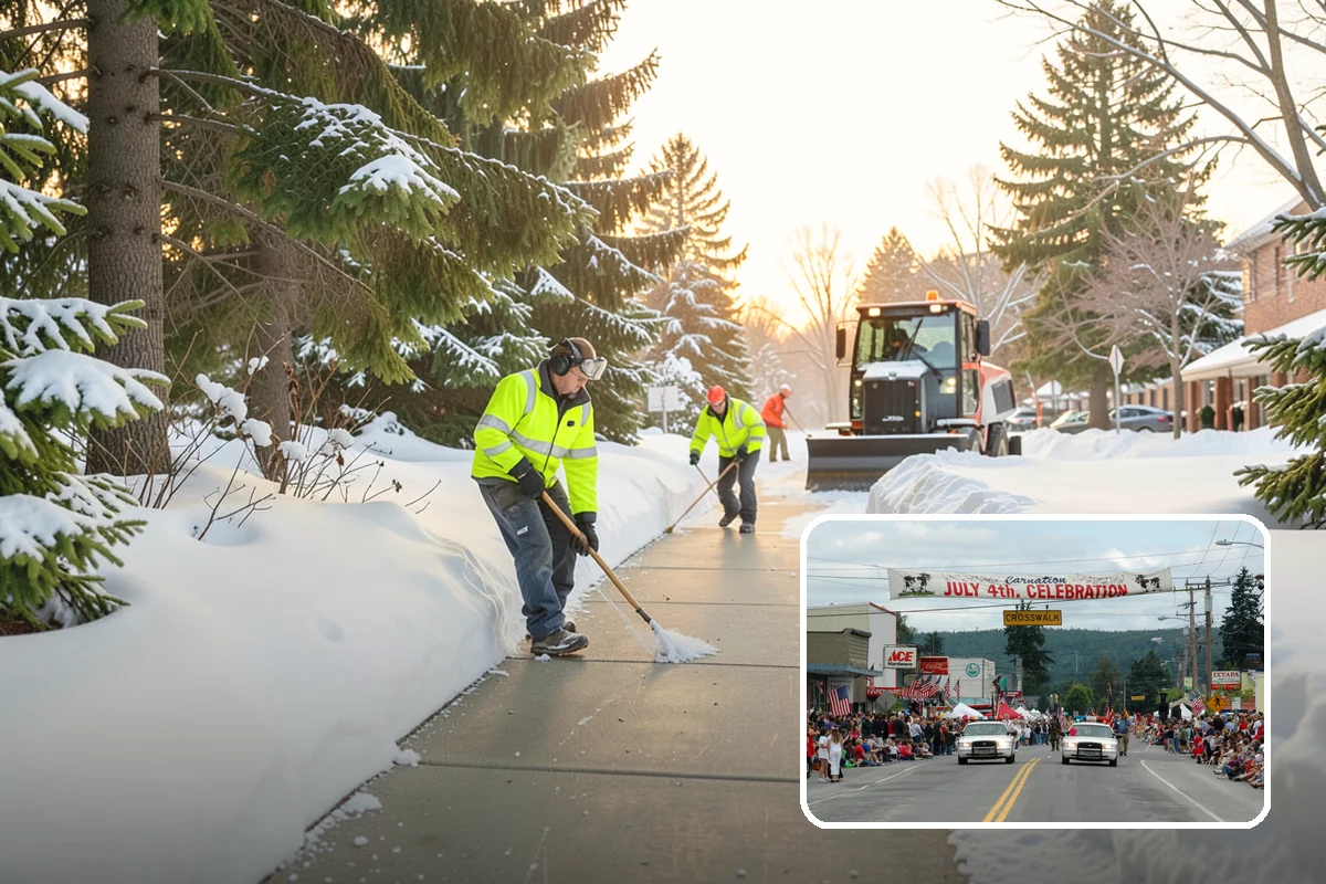 Duplex Snow Removal in Carnation, King County, WA - Balanced clearing for both units