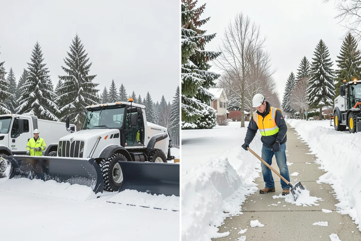 Duplex Snow Removal in Carnation, King County, WA - Confirm shared and separate areas for each side