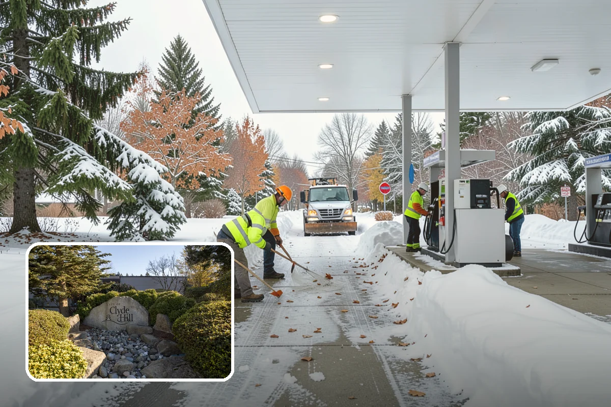 Duplex Snow Removal in Clyde Hill, King County, WA - Balanced clearing for both units
