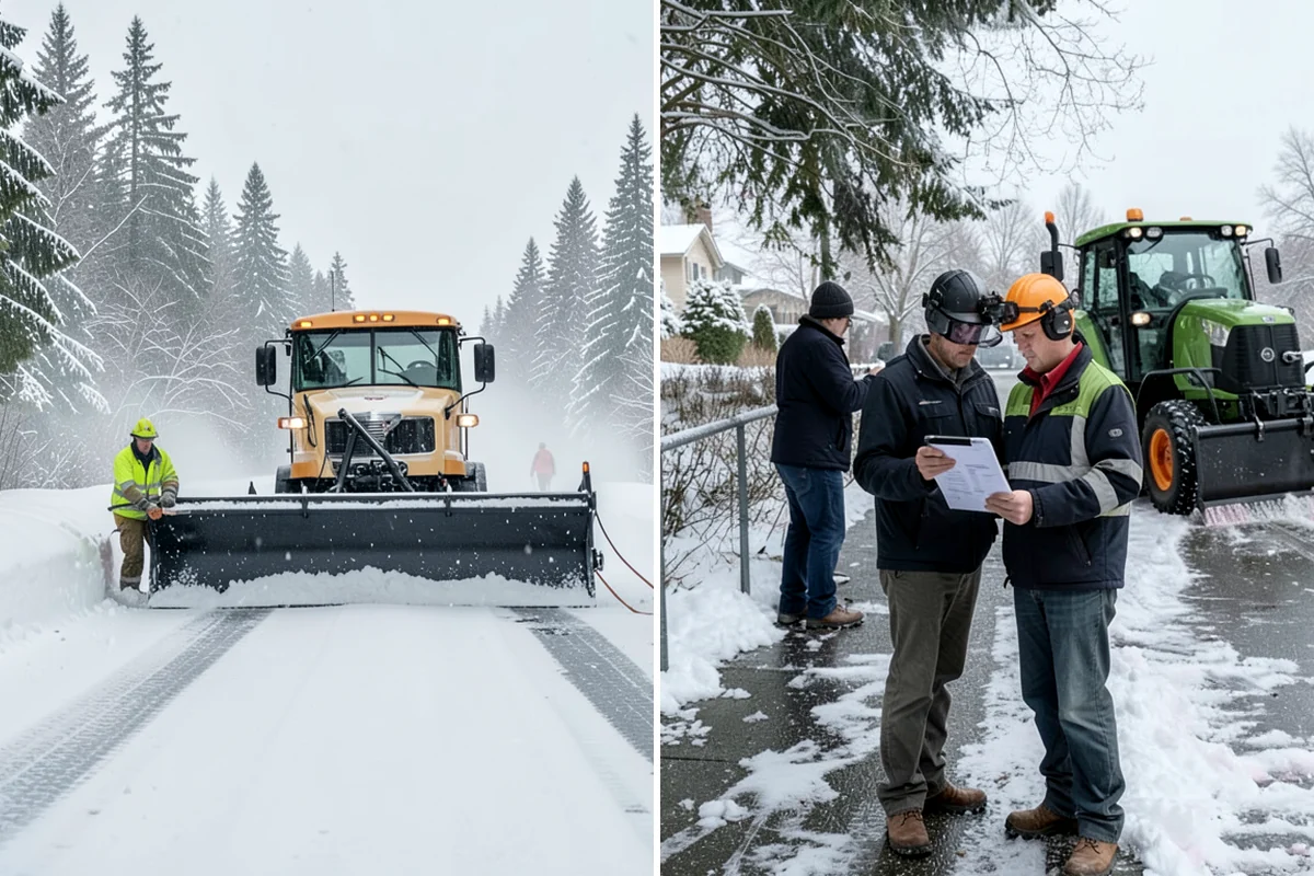 Duplex Snow Removal in Clyde Hill, King County, WA - Confirm shared and separate areas for each side