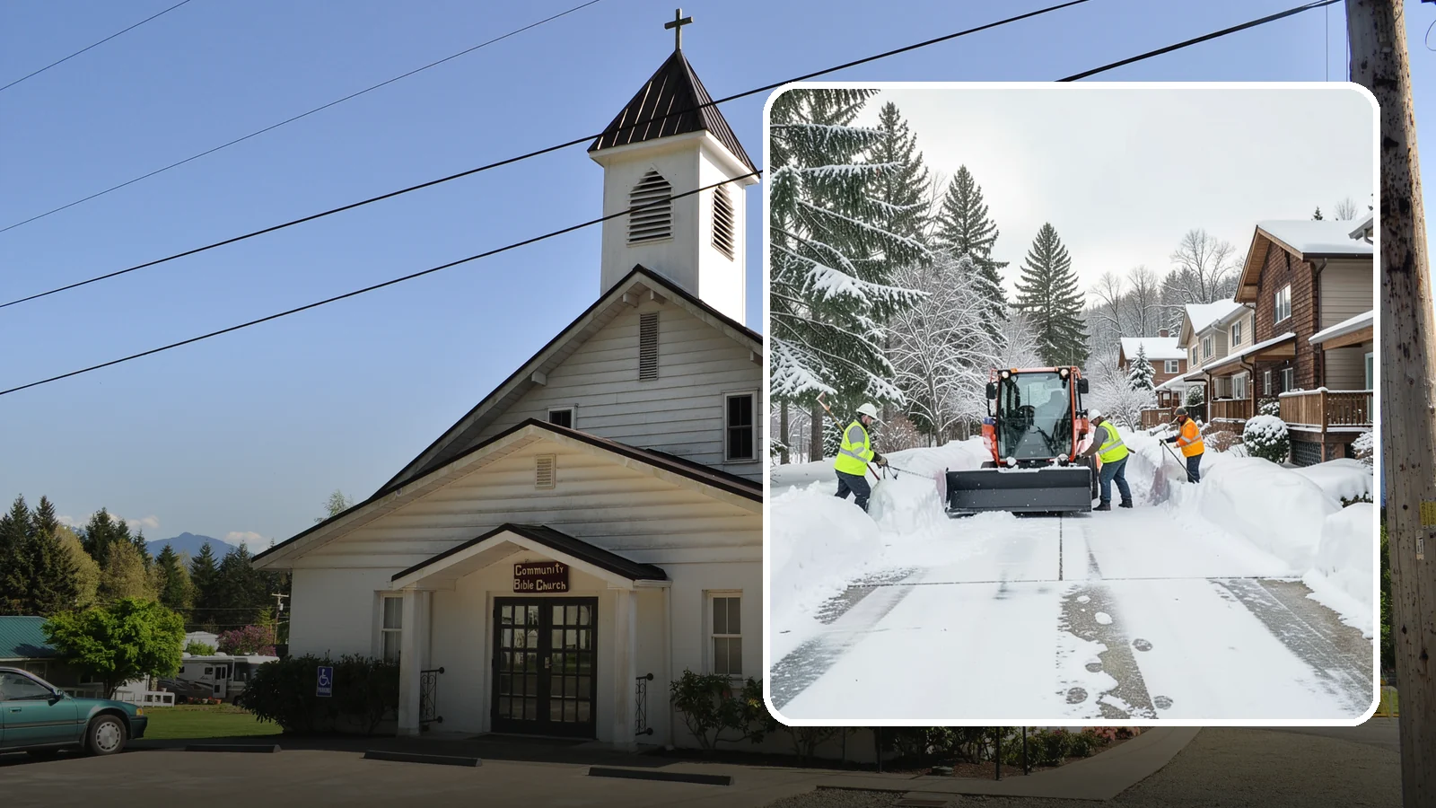 Duplex Snow Removal in Concrete, Skagit County, WA - We clear both sides of duplex properties, keeping shared drives and separate entries safe for all occupants.