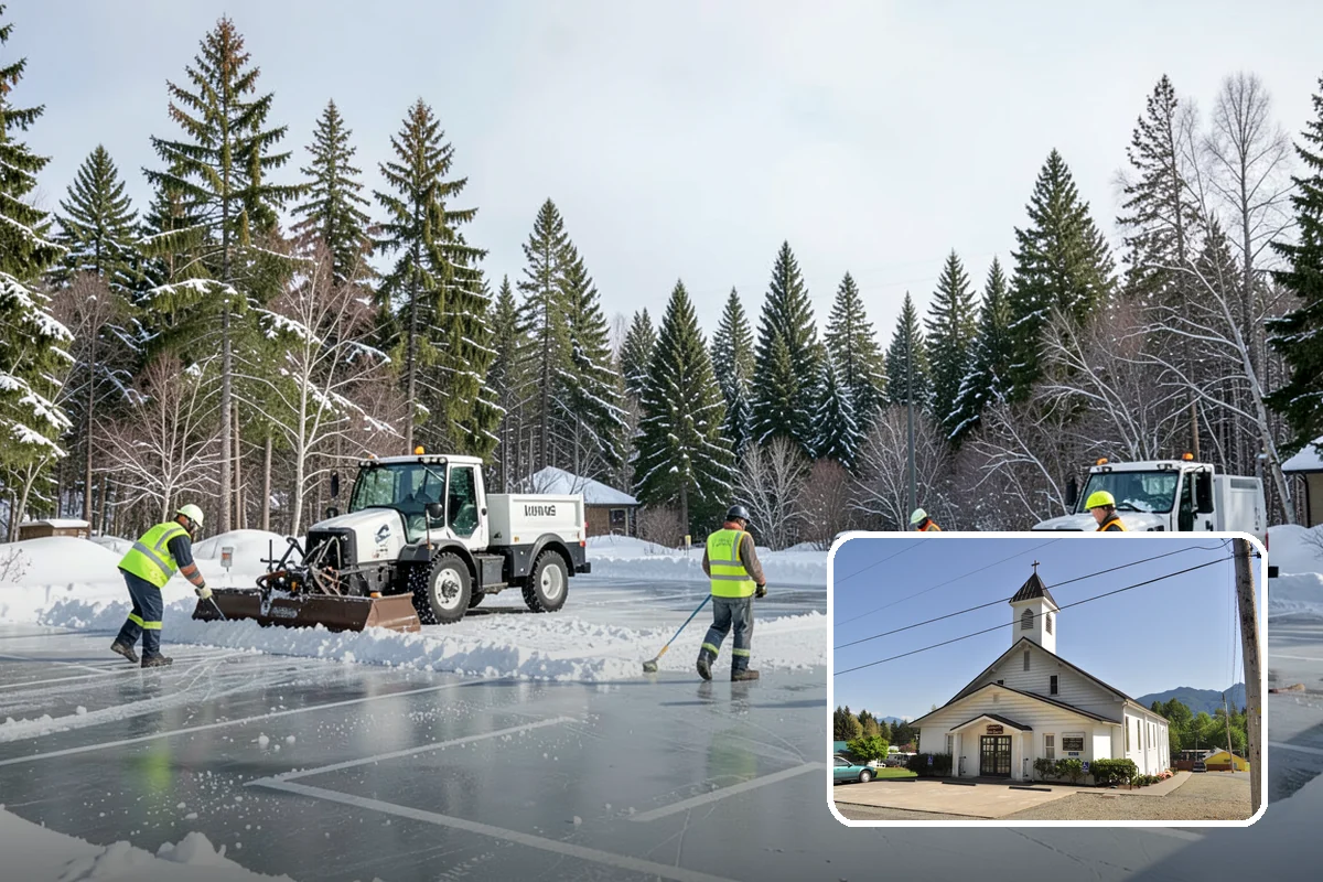 Duplex Snow Removal in Concrete, Skagit County, WA - Balanced clearing for both units