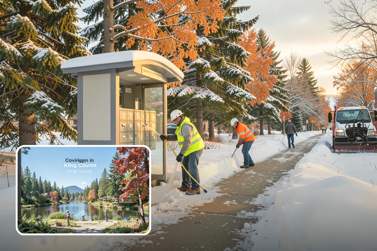 Duplex Snow Removal in Covington, King County, WA - Balanced clearing for both units