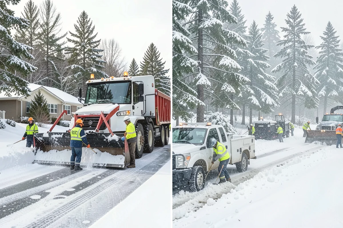 Duplex Snow Removal in Covington, King County, WA - Confirm shared and separate areas for each side