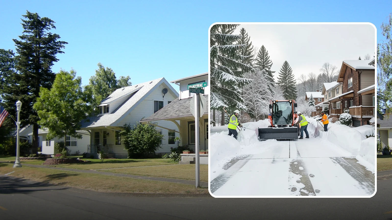 Duplex Snow Removal in DuPont, Pierce County, WA - We clear both sides of duplex properties, keeping shared drives and separate entries safe for all occupants.