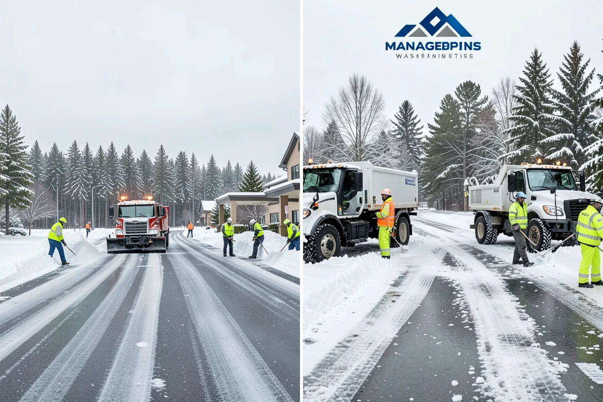 Duplex Snow Removal in DuPont, Pierce County, WA - Confirm shared and separate areas for each side